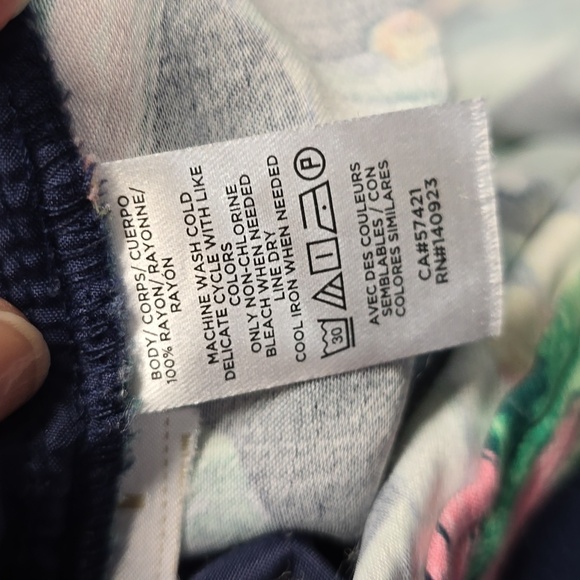 {LOFT} Fluid Wide Leg Pants in Botanical Print - Size XL - Picture 13 of 13